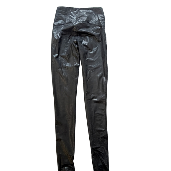 Cigarette Ultra Skinny faux leather black pants - Picture 2 of 3